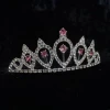 Tiara plateada - rosa
