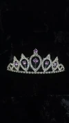 Tiara plateada - lila
